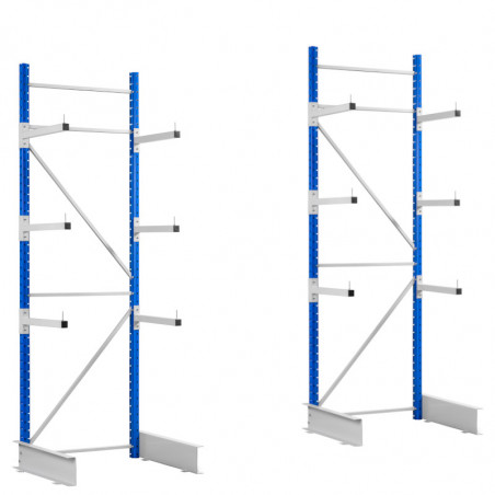 Rayonnage cantilever léger pour l'entreposage horizontale des produits